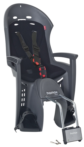 Купить Детское кресло HAMAX SMILEY W/LOCKABLE BRACKET серый/черный 552033