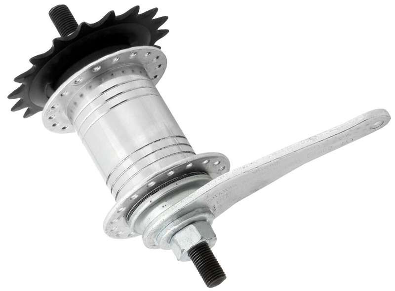 Купить Втулка задняя 36H на гайках для 1ск., с нож. торм., серебристая 