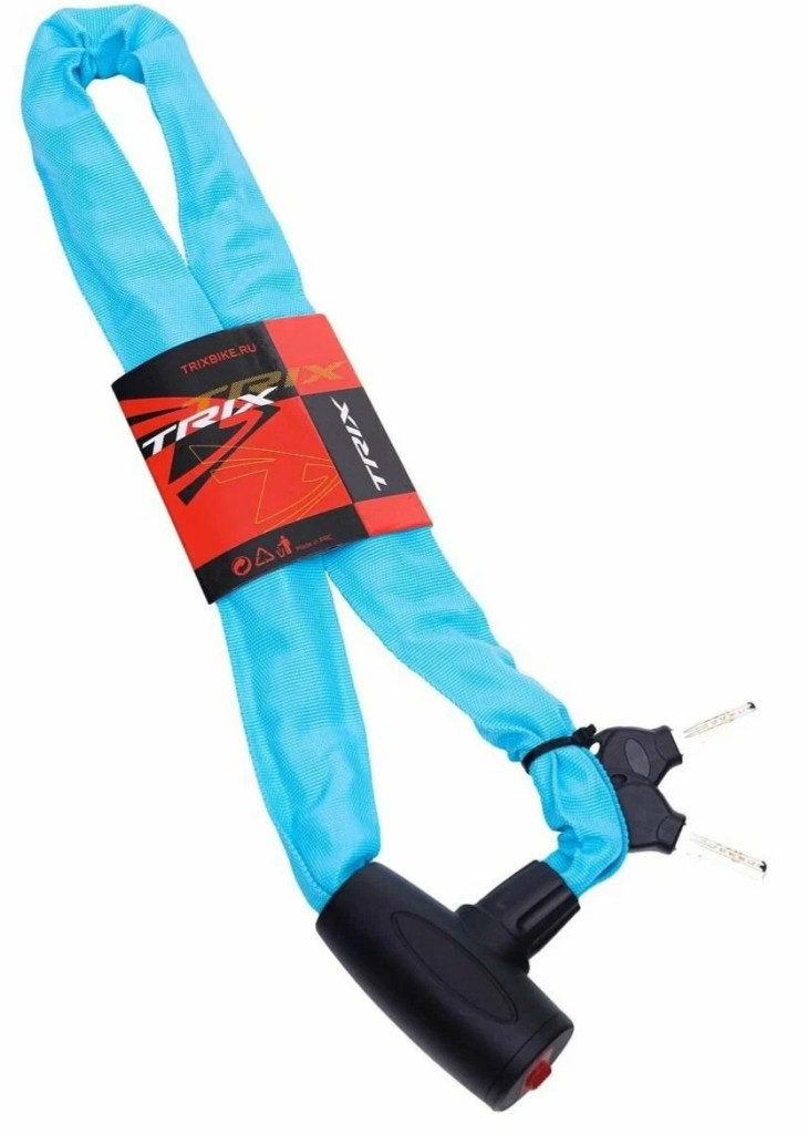 Купить Велозамок TRIX 6×1200мм, LK-TX-003KEY-BL