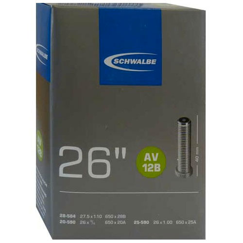 Купить Камера SCHWALBE AV12B 26 дюймов -27 дюймов  (20-28x584-590), авто 40 мм