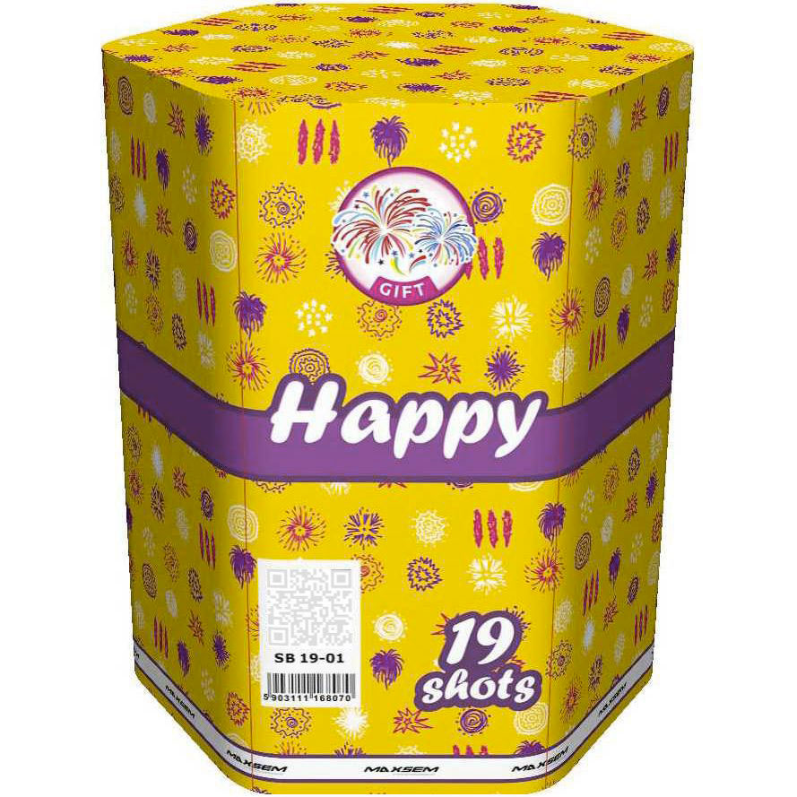 Купить Батарея салютов Счастье / Happy, 19 залпов, SB-19-01